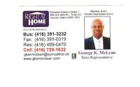 Sales Representative Right At Home Realty Inc. by George K. McLean,  Agent - Right At Home Realty Inc., Brokerage
