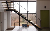 Custom Single Stringer by Acadia Stairs