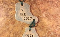 A keepsake celebrating the birth of a child by Pottery by Jezz