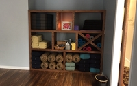 Custom build-in shelving unit by The Raw Craftsman