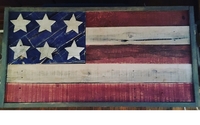 Framed reclaimed wood American Flag by The Raw Craftsman