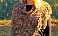 Alpaca Diagonal Shawl by Desert Mountain Alpaca Ranch, LLC & Store