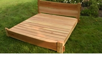 Custom cherry and ash bed frame  by Gill CC Woodworks