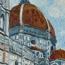 The Crowds around Il Duomo by John Presseault, Toronto based Canadian artist 