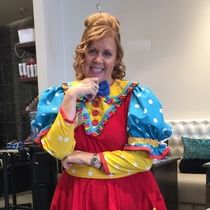 Balloon  twister by face Painting by Dorothy P
