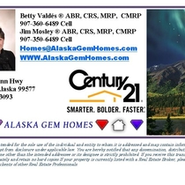 Jim Mosley and Betty Valdes market Alaska Gem Homes by Alaska Gem Homes