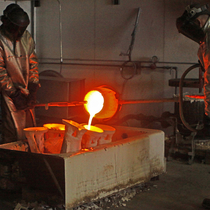 We cast and finish silicon bronze. by Lands End Sculpture Center