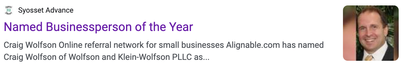 Syosset Biz Person Of The Year