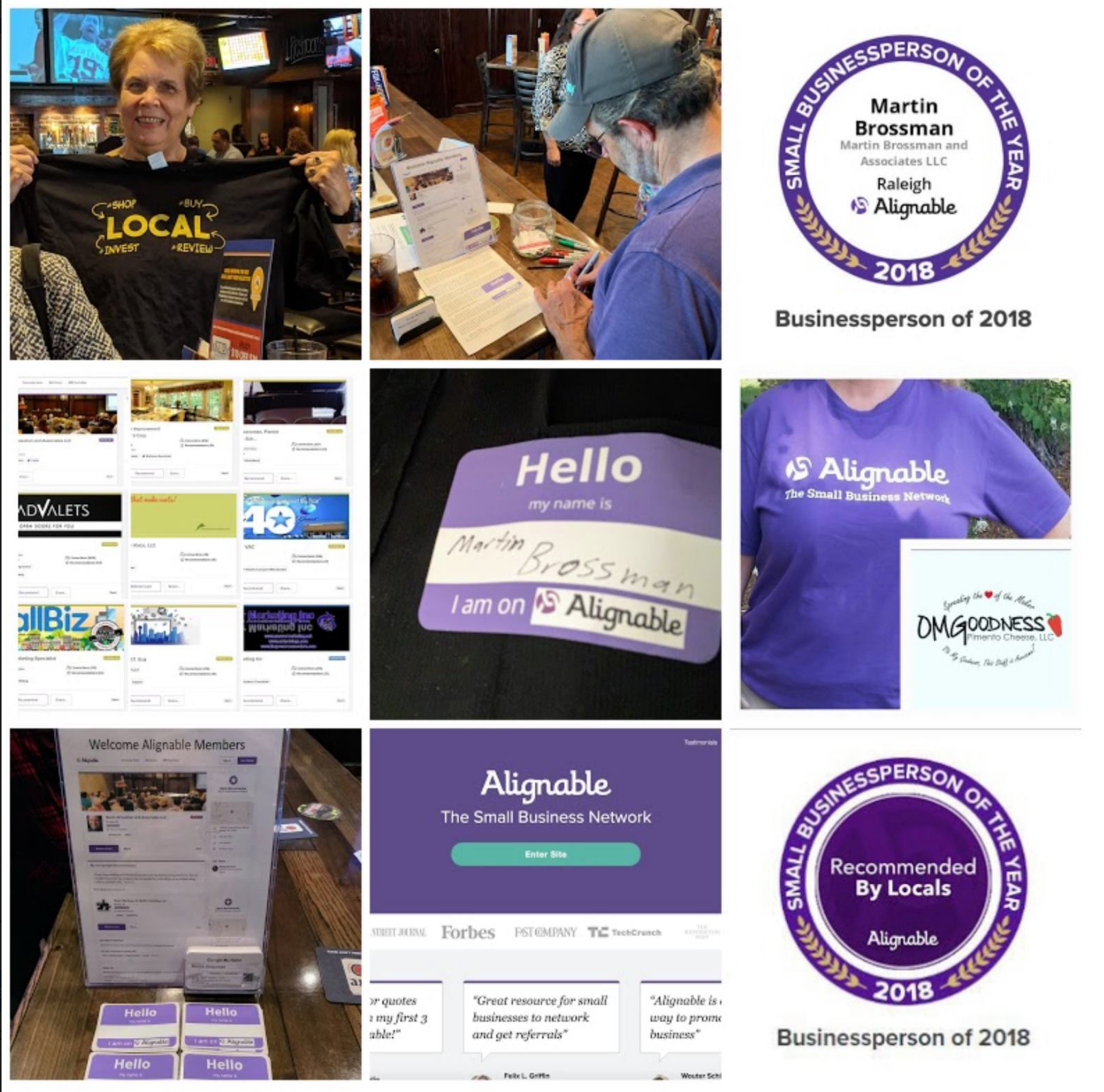 Martin Brossman's Business Networking Events At Alignable, Photo Collage