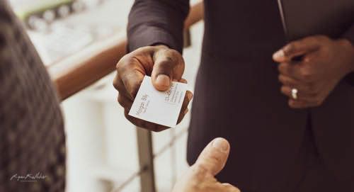 Exchange Business Cards at a Mastermind or Meetup