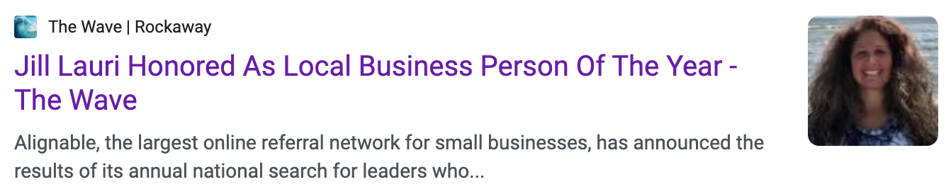Jill Lauri, Alignable Business Person Of 2023