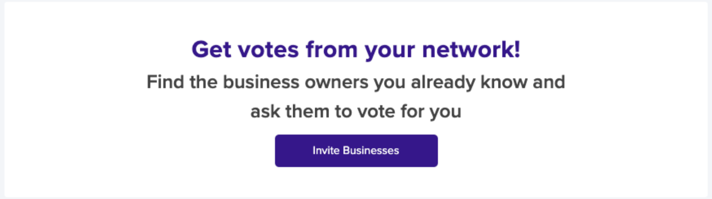 Getting Votes Block Example for Alignable's 2023 Local Business Person of the Year Contest