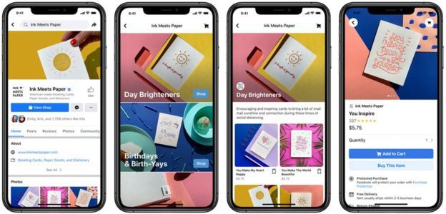 Facebook Shops example of how small businesses can increase online sales