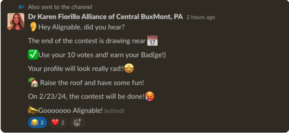 Dr. Karen Fiorillo and her cheer to help people know the end of the 2024 contest is near