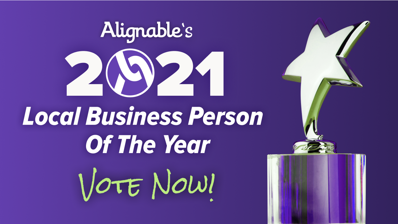 Alignable's 2021 Local Business Person Of The Year Contest Banner