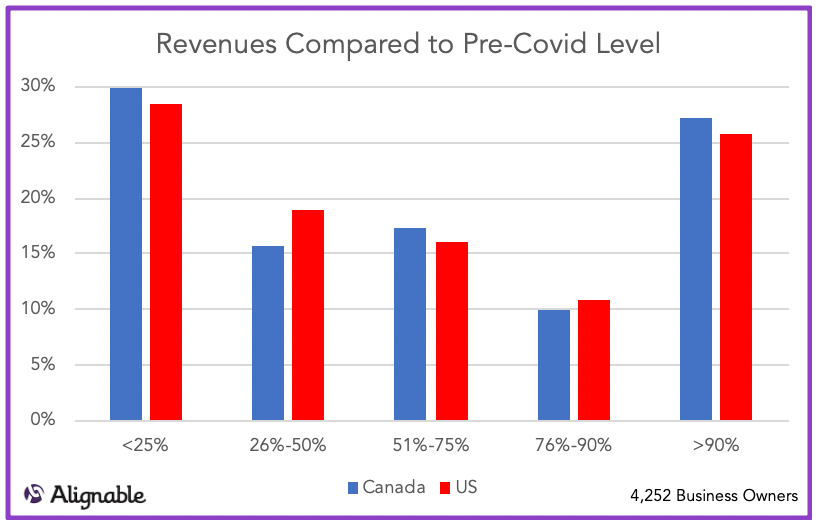 Revenues Returning - US vs Canadian Businesses