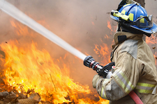 Abel and Sofi Column -- Firefighter