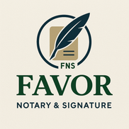 Favor Notary and Signature