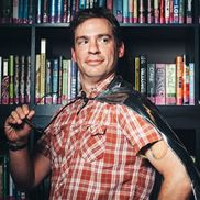 Joshua Mandelbaum from 826NYC and the Brooklyn Superhero Supply Co