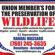 Randal Massaro from UNION MEMBERS FOR THE PRESERVATION OF WILDLIFE