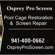 Mark Shannahan from Osprey Pro Screen- Pool cage screening, painting and renovation -sarasota venice