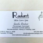 Jamila Zindani from radiantskincarespa [ laser , Photo Facail, Microdermabrasion , Electrologist Mirroblading Tatto